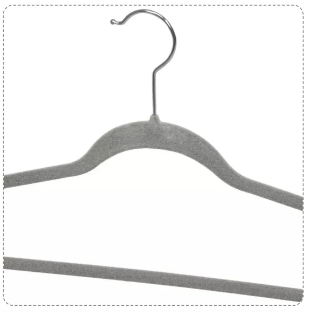 Bundle of 10 velvet coat hangers Grey